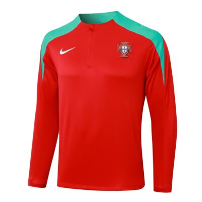 Alternative view of Portugal Training Tracksuit 2024 2025 Red
