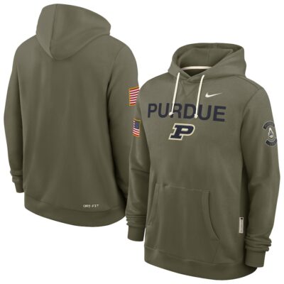Purdue Boilermakers 2025 Military Appreciation Dri-FIT Hoodie - Olive