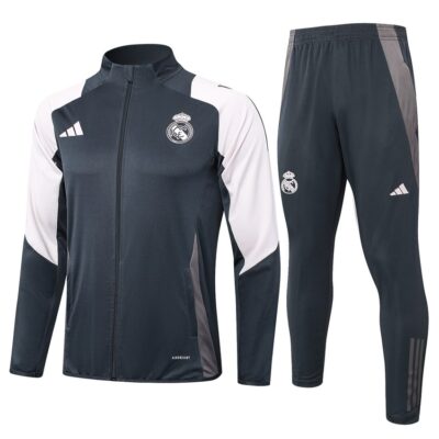 Real Madrid Tracksuit Jacket 2024 2025 Black White
