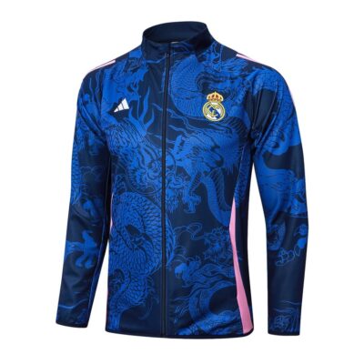 Alternative view of Real Madrid Tracksuit Jacket 2024 2025 Blue Pattern