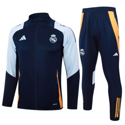 Real Madrid Tracksuit Jacket 2024 2025 Blue White