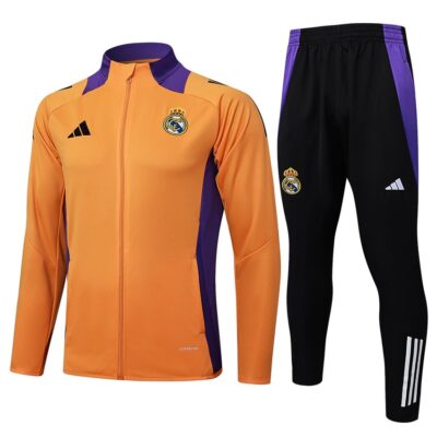Real Madrid Tracksuit Jacket 2024 2025 Orange