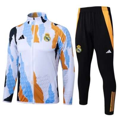 Real Madrid Tracksuit Jacket 2024 2025 White Spot