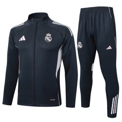 Real Madrid Tracksuit Jacket 2025 2026 Light Black