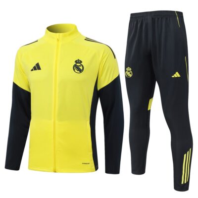 Real Madrid Tracksuit Jacket 2025 2026 Light Yellow