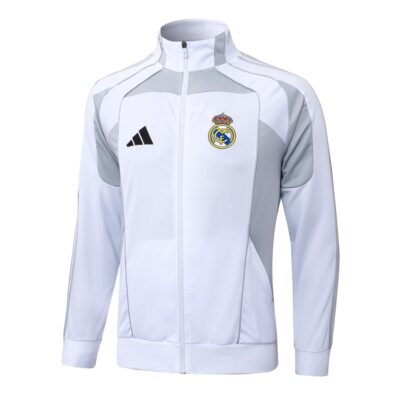 Alternative view of Real Madrid Tracksuit Jacket 2025 2026 White Gray