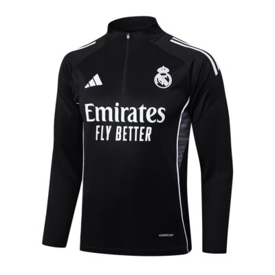 Alternative view of Real Madrid Training Suit 2024 2025 Black Dark