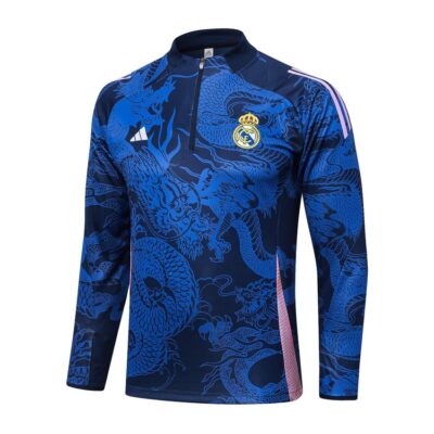 Alternative view of Real Madrid Training Suit 2024 2025 Blue Pattern