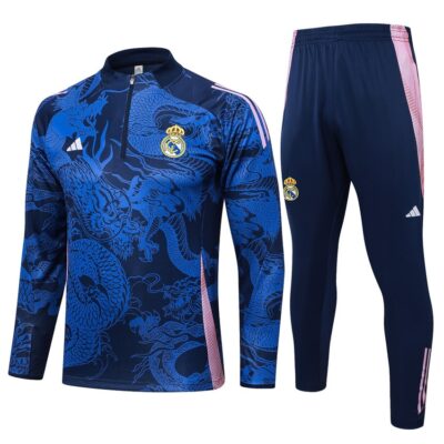 Real Madrid Training Suit 2024 2025 Blue Pattern