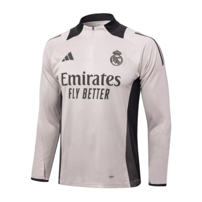 Alternative view of Real Madrid Training Suit 2024 2025 Grey Pink