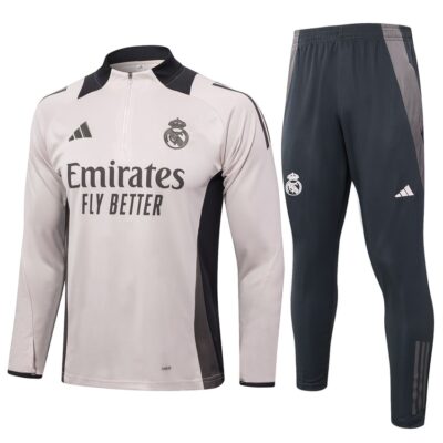 Real Madrid Training Suit 2024 2025 Grey Pink