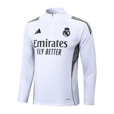 Alternative view of Real Madrid Training Suit 2024 2025 White Black