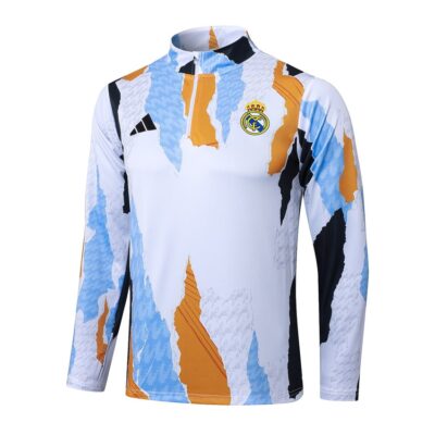 Alternative view of Real Madrid Training Suit 2024 2025 White Spot