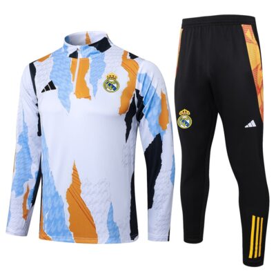 Real Madrid Training Suit 2024 2025 White Spot