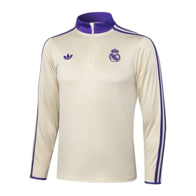 Alternative view of Real Madrid Training Suit 2025 2026 Beige Purple