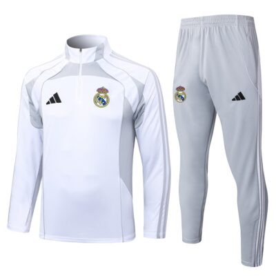 Real Madrid Training Suit 2025 2026 White Grey