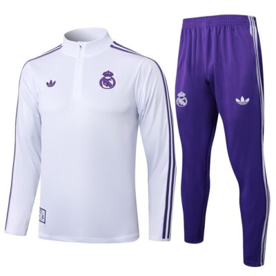 Real Madrid Training Suit 2025 2026 White Purple