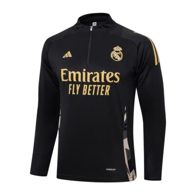 Alternative view of Real Madrid Training Tracksuit 2024 2025 Black