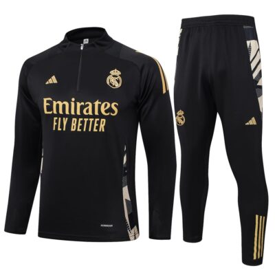 Real Madrid Training Tracksuit 2024 2025 Black