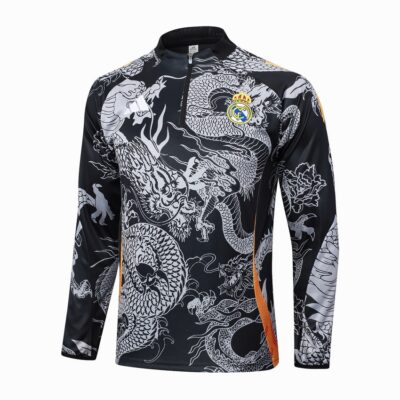Alternative view of Real Madrid Training Tracksuit 2024 2025 Black Night