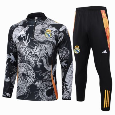 Real Madrid Training Tracksuit 2024 2025 Black Night