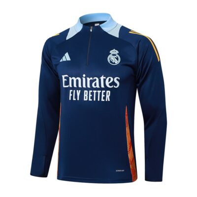 Alternative view of Real Madrid Training Tracksuit 2024 2025 Dark Blue