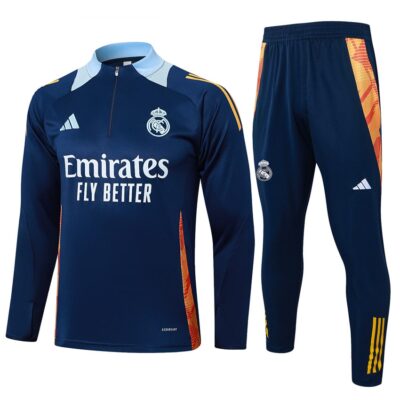 Real Madrid Training Tracksuit 2024 2025 Dark Blue