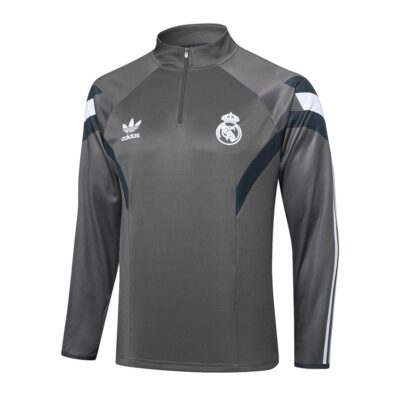 Alternative view of Real Madrid Training Tracksuit 2024 2025 Dark Grey