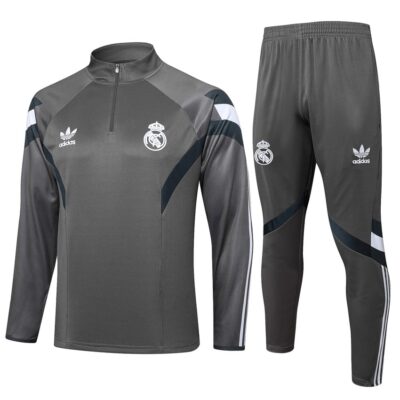 Real Madrid Training Tracksuit 2024 2025 Dark Grey