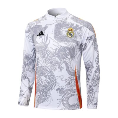 Alternative view of Real Madrid Training Tracksuit 2024 2025 Grey