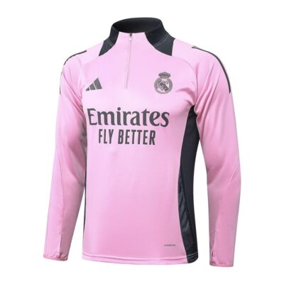 Alternative view of Real Madrid Training Tracksuit 2024 2025 Light Pink