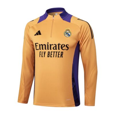 Alternative view of Real Madrid Training Tracksuit 2024 2025 Orange