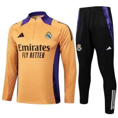 Real Madrid Training Tracksuit 2024 2025 Orange