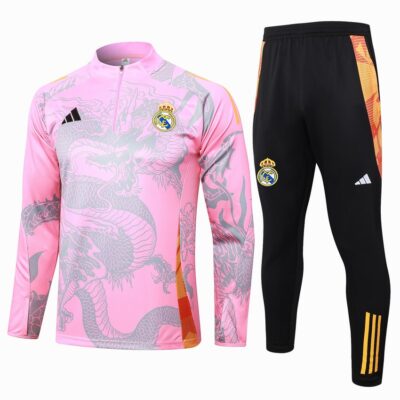 Real Madrid Training Tracksuit 2024 2025 Pink Dragon