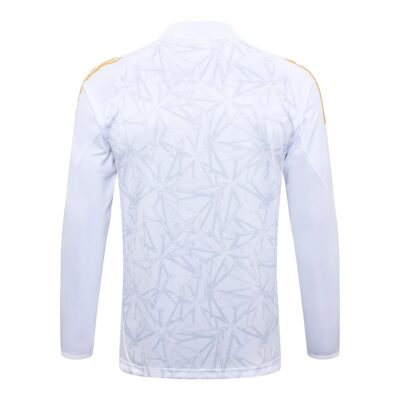 Real Madrid Training Tracksuit 2024 2025 White Pattern - Image 3