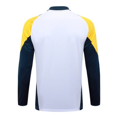 Real Madrid Training Tracksuit 2024 2025 White Yellow - Image 3