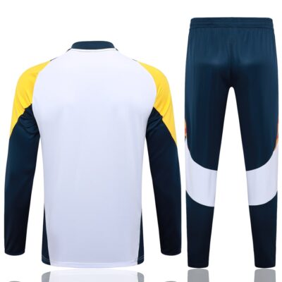 Real Madrid Training Tracksuit 2024 2025 White Yellow - Image 4