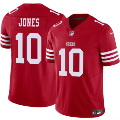 San Francisco 49ers #10 Mac Jones Red 2025 F.U.S.E. Vapor Untouchable Limited Football Stitched Jersey