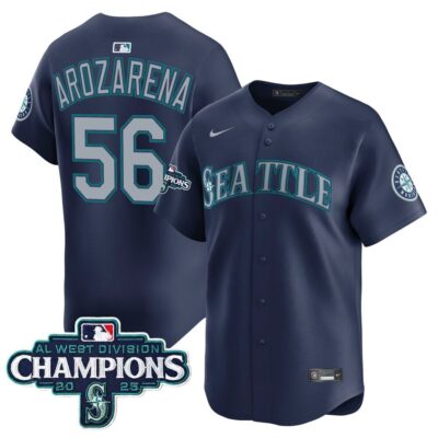 Seattle Mariners 2025 AL West Division Champions Vapor Premier Jersey - Navy Randy Arozarena