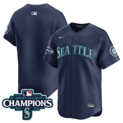 Seattle Mariners 2025 AL West Division Champions Vapor Premier Jersey - Navy Team