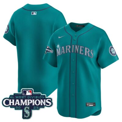 Seattle Mariners 2025 AL West Division Champions Vapor Premier Jersey - Teal Team