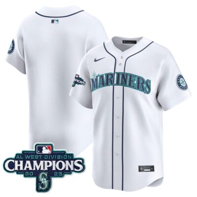Seattle Mariners 2025 AL West Division Champions Vapor Premier Jersey - White Team