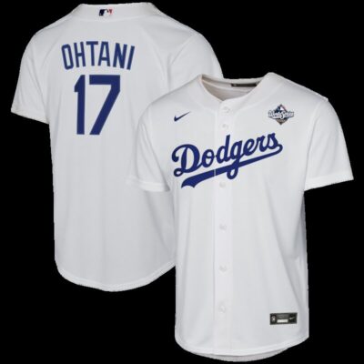 Shohei Ohtani Los Angeles Dodgers Youth 2025 World Series Home Replica Player Jersey - White