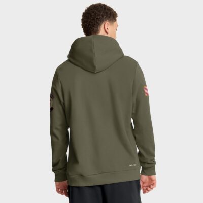 Alternative view of Stanford Cardinal 2025 Military Appreciation Dri-FIT Hoodie - Olive