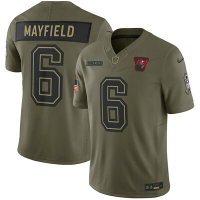 Tampa Bay Buccaneers #6 Baker Mayfield Olive 2025 Salute to Service Limited Football Stitched Jersey