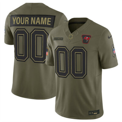 Tampa Bay Buccaneers Active Player Custom Olive 2025 F.U.S.E. Salute to Service Limited Football Stitched Jersey