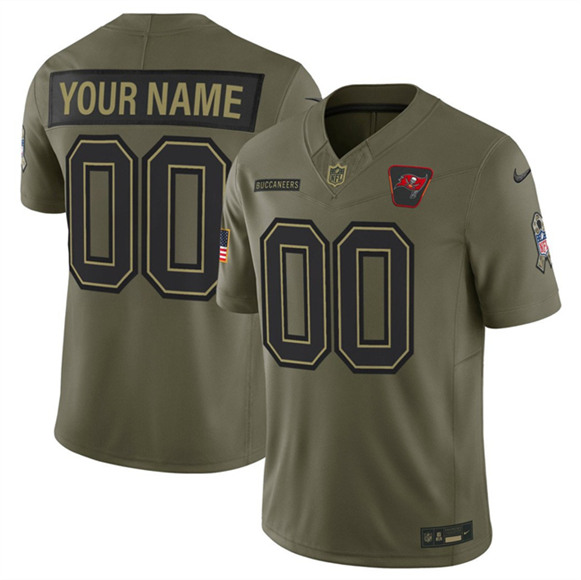 Tampa Bay Buccaneers Active Player Custom Olive 2025 F.U.S.E. Salute to Service Limited Football Stitched Jersey