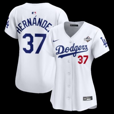 Teoscar Hernandez Los Angeles Dodgers Women's 2025 World Series Home Limited Jersey - White