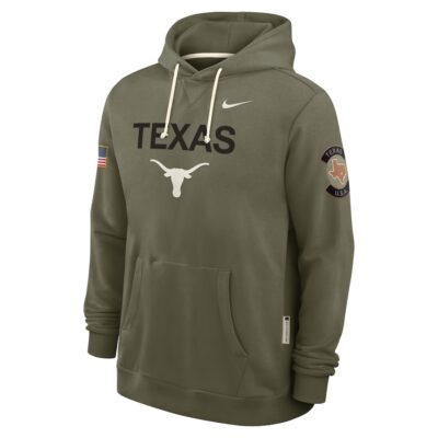 Texas Longhorns 2025 Military Appreciation Dri-FIT Hoodie - Olive - Image 4