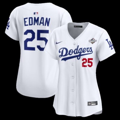 Tommy Edman Los Angeles Dodgers Women's 2025 World Series Home Limited Jersey - White
